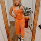 The Drew Knit Overalls in Peach