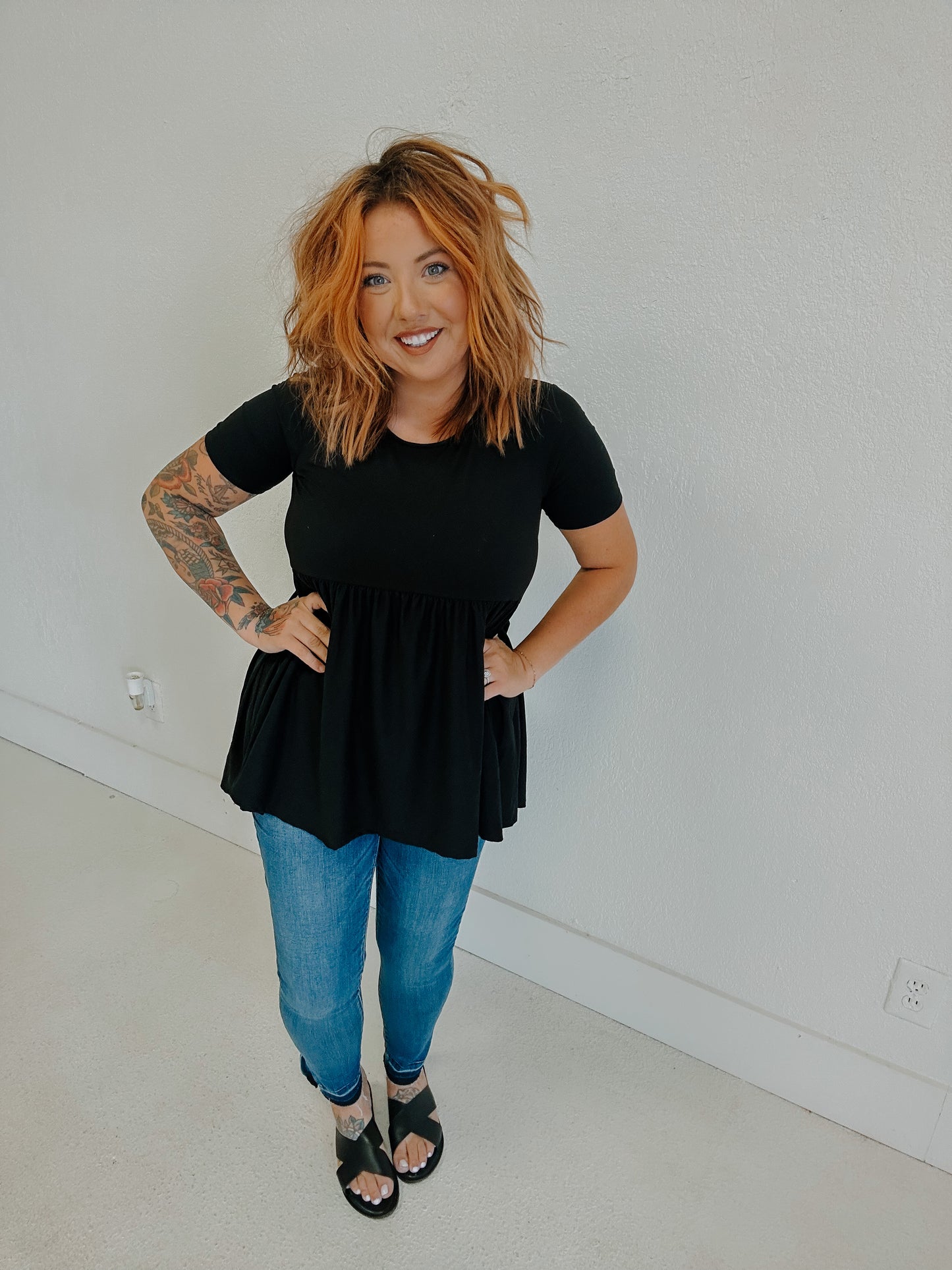 Tennessee Whiskey Black Babydoll Tunic