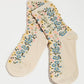 Azalea Vintage Floral Socks in Cream