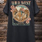 Wild West Oversized Graphic Dress in Black