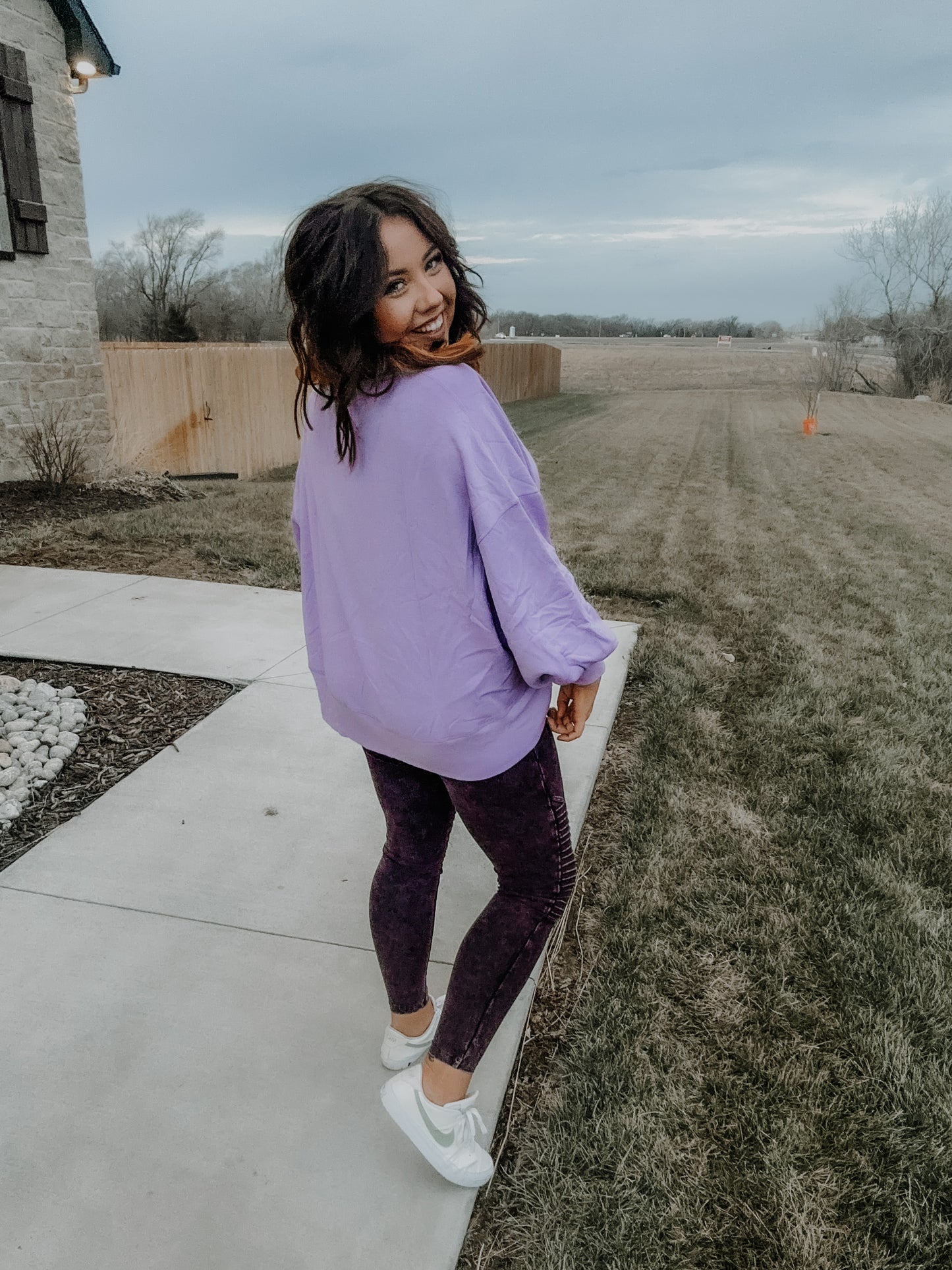 The Benko Oversized Sweatshirt in Lavender
