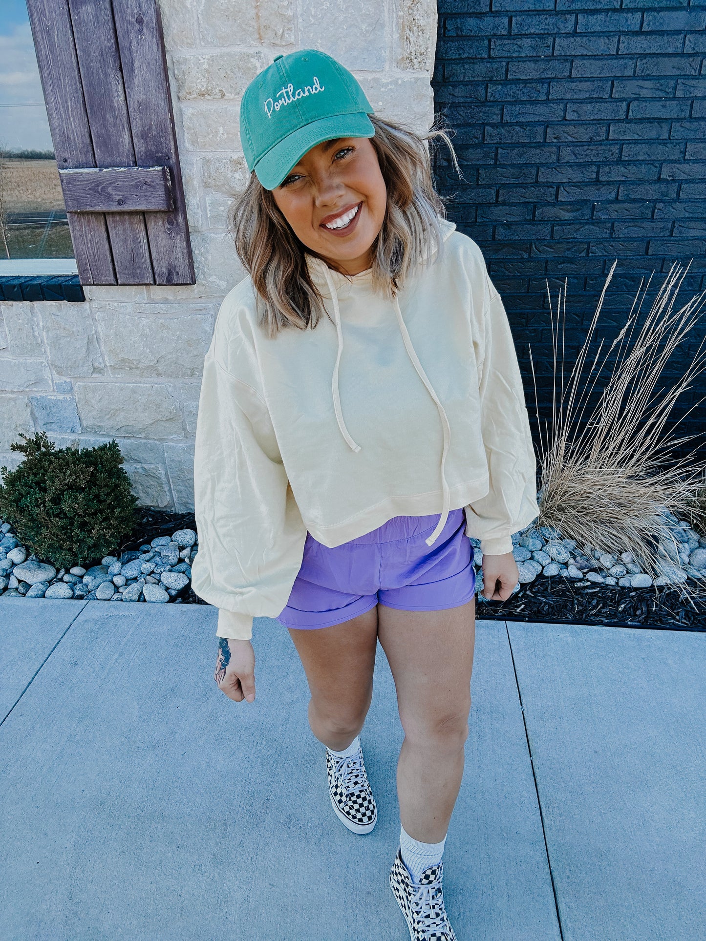 Ready To Roll Cropped Hoodie in Sunshine