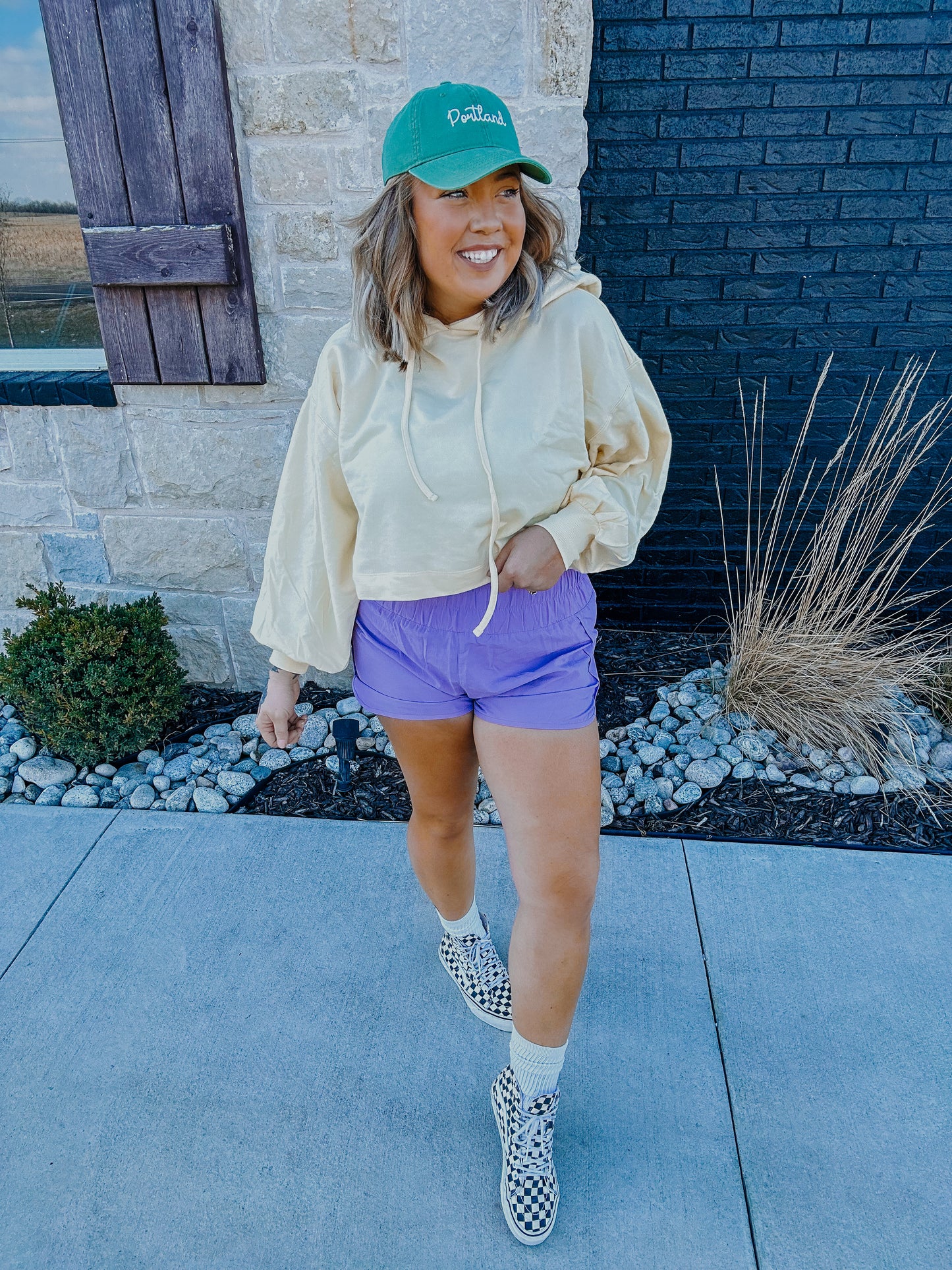 Ready To Roll Cropped Hoodie in Sunshine